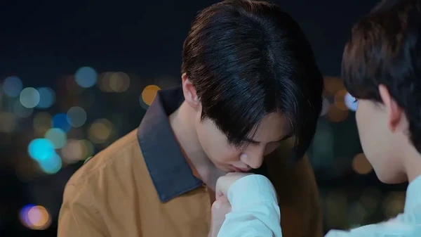 Two characters share an intimate moment in "Four Ever You".