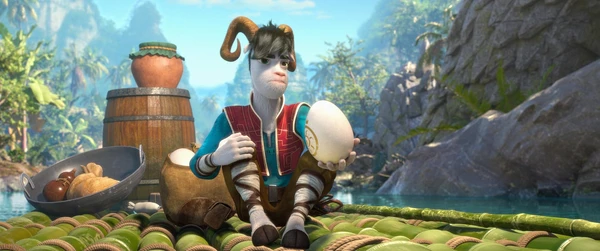 A character holds an egg in "Out of the Nest".
